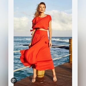 Free People Sundown Two Piece Set (Beach and Summer) - Sundown Orange